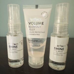 NatureLab Tokyo Perfect Volume Blowout Jelly & Perfect Shine Oil Mist x 2